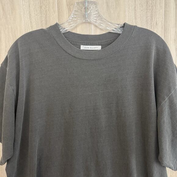John Elliott T Shirt Men’s 1 Small Oversized Washed Gray Relaxed Short Sleeve - Picture 4 of 15
